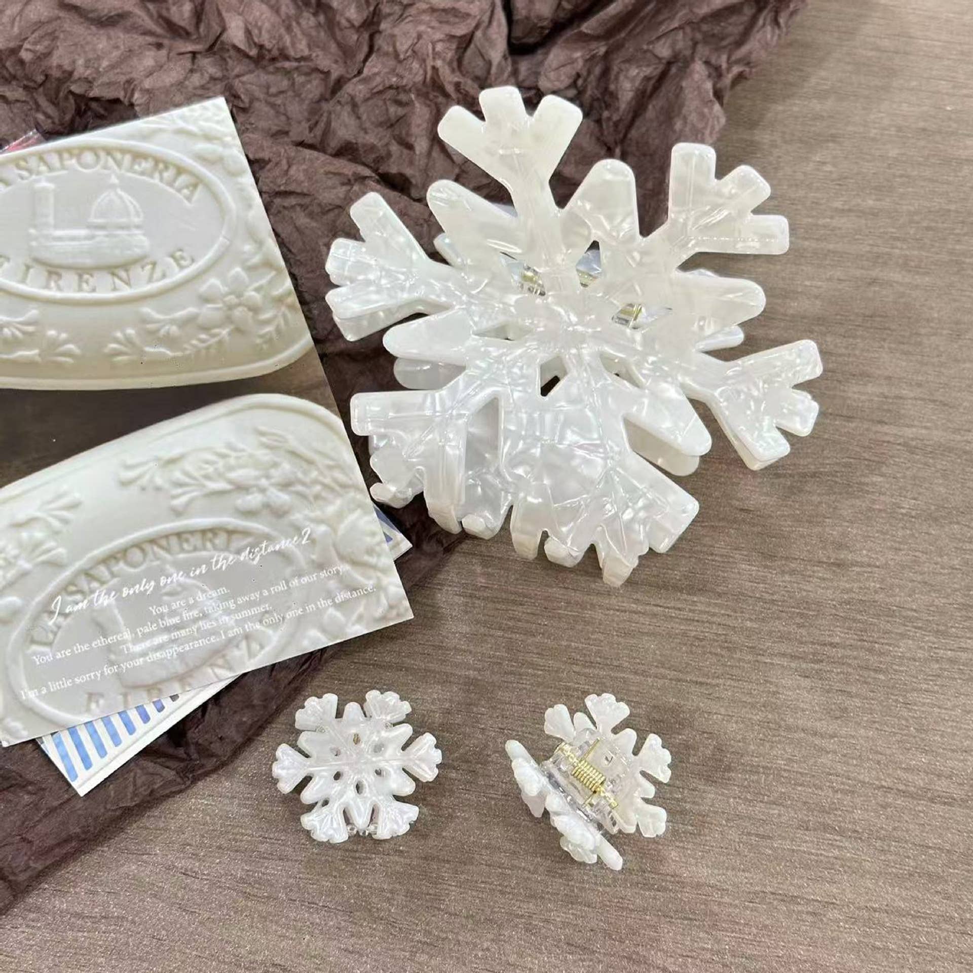 Frosty Snowflake Hair Clip