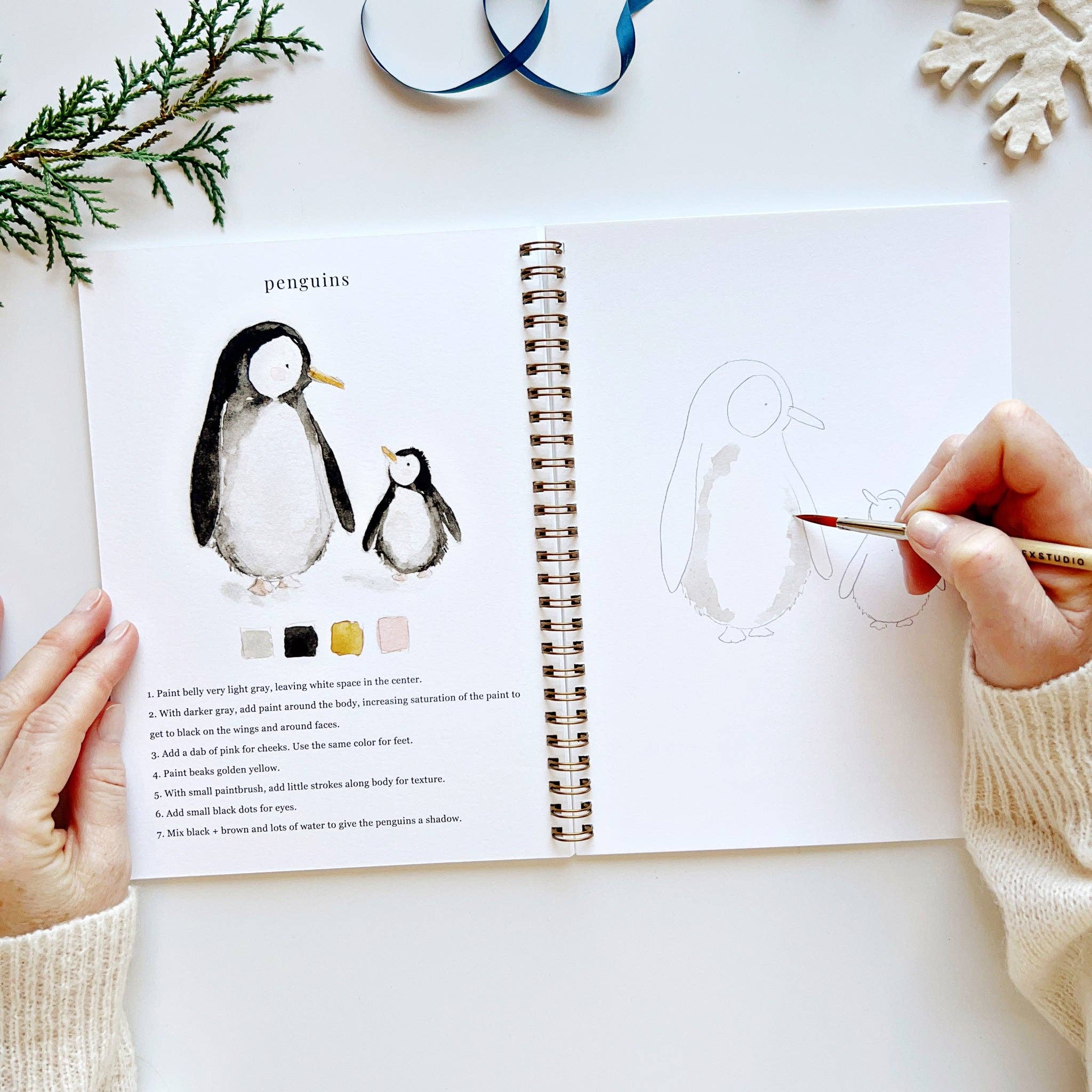 Winter Watercolor Book