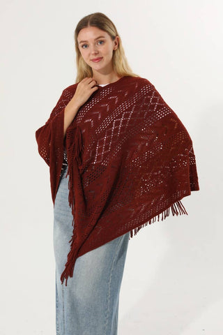 Autumn Tassel Poncho