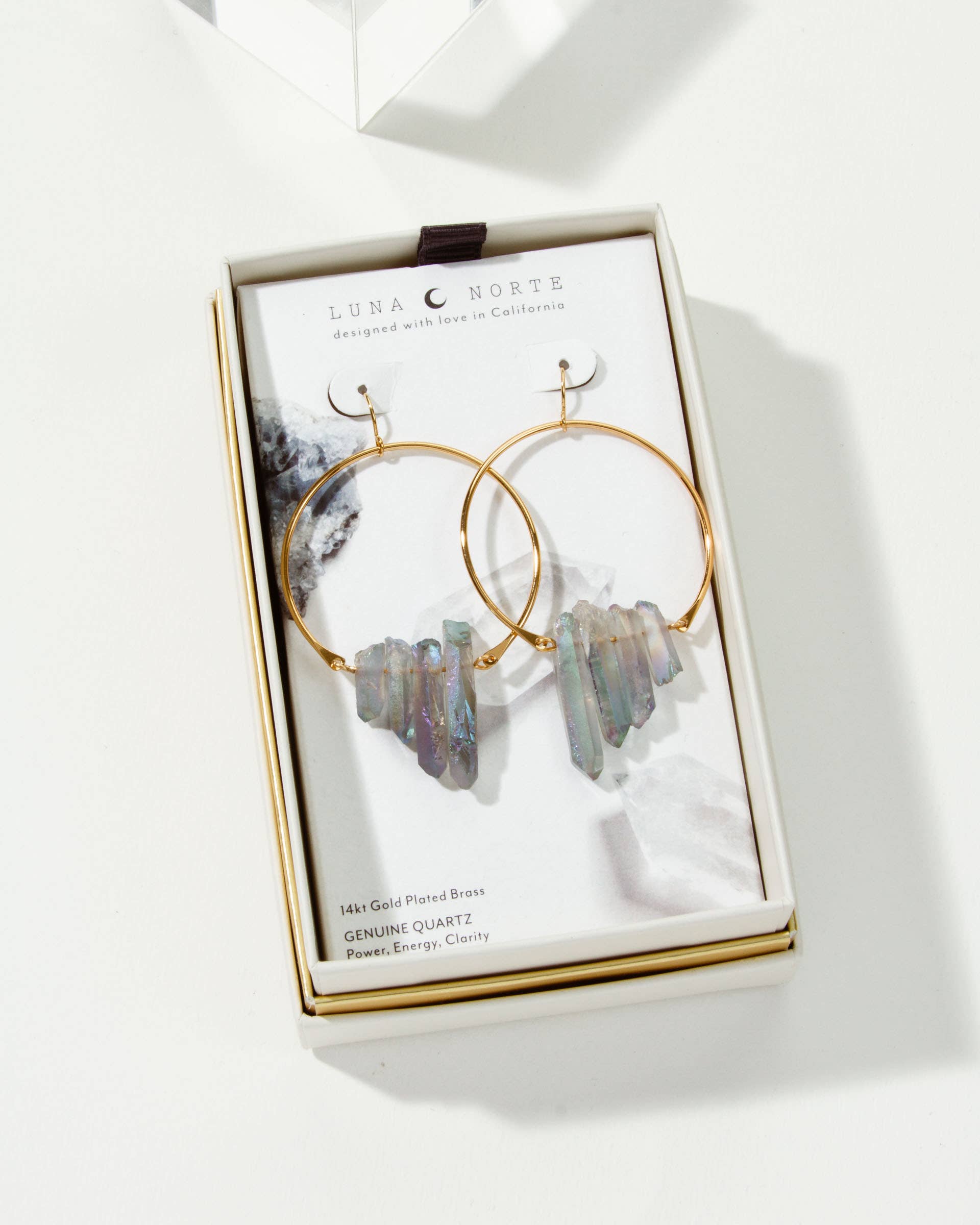 Rose Quartz Hoops
