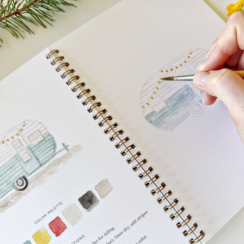 Camping Watercolor Book