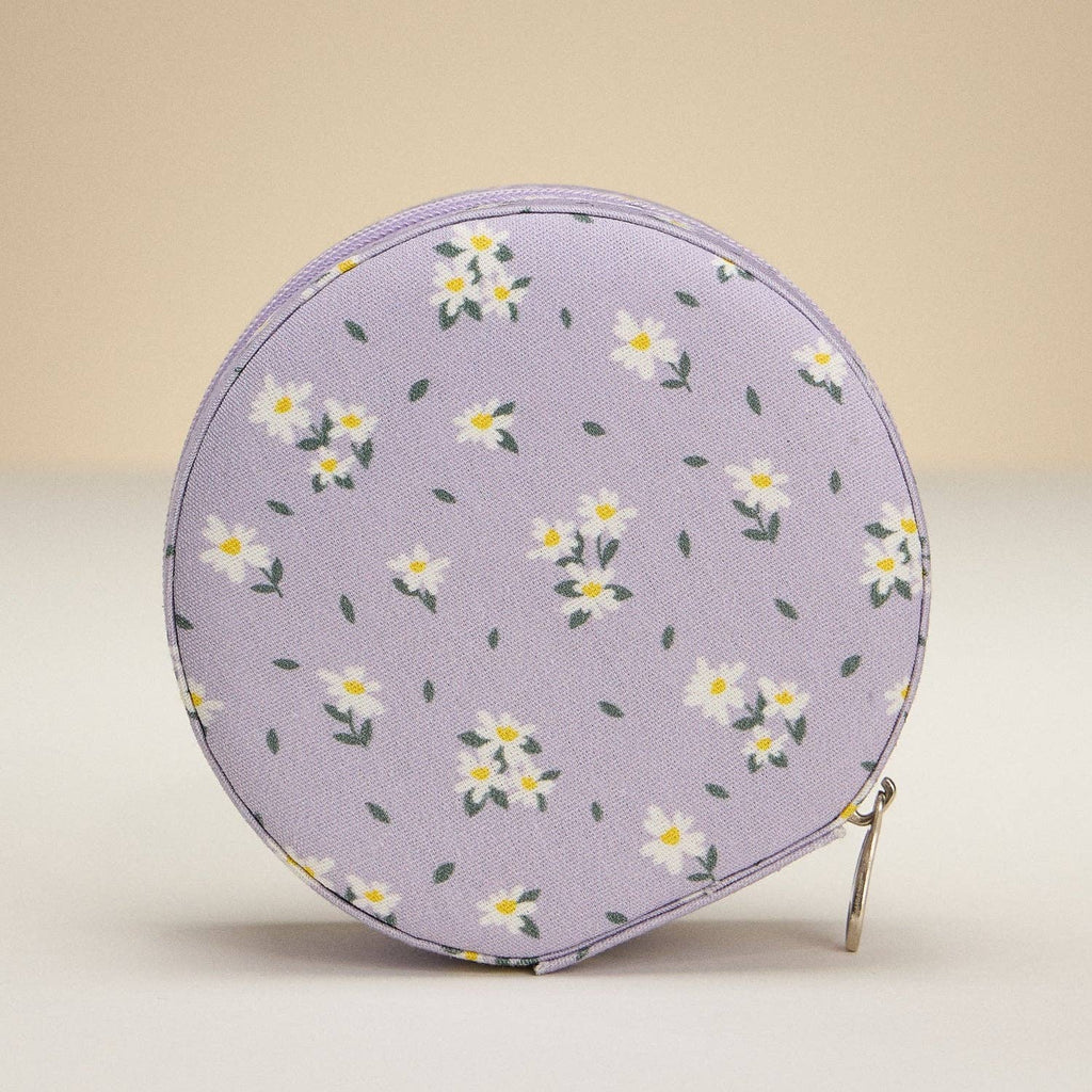 Purple Daisy Travel Jewelry Box
