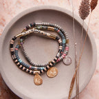 African Turquoise Intention Charm Bracelet