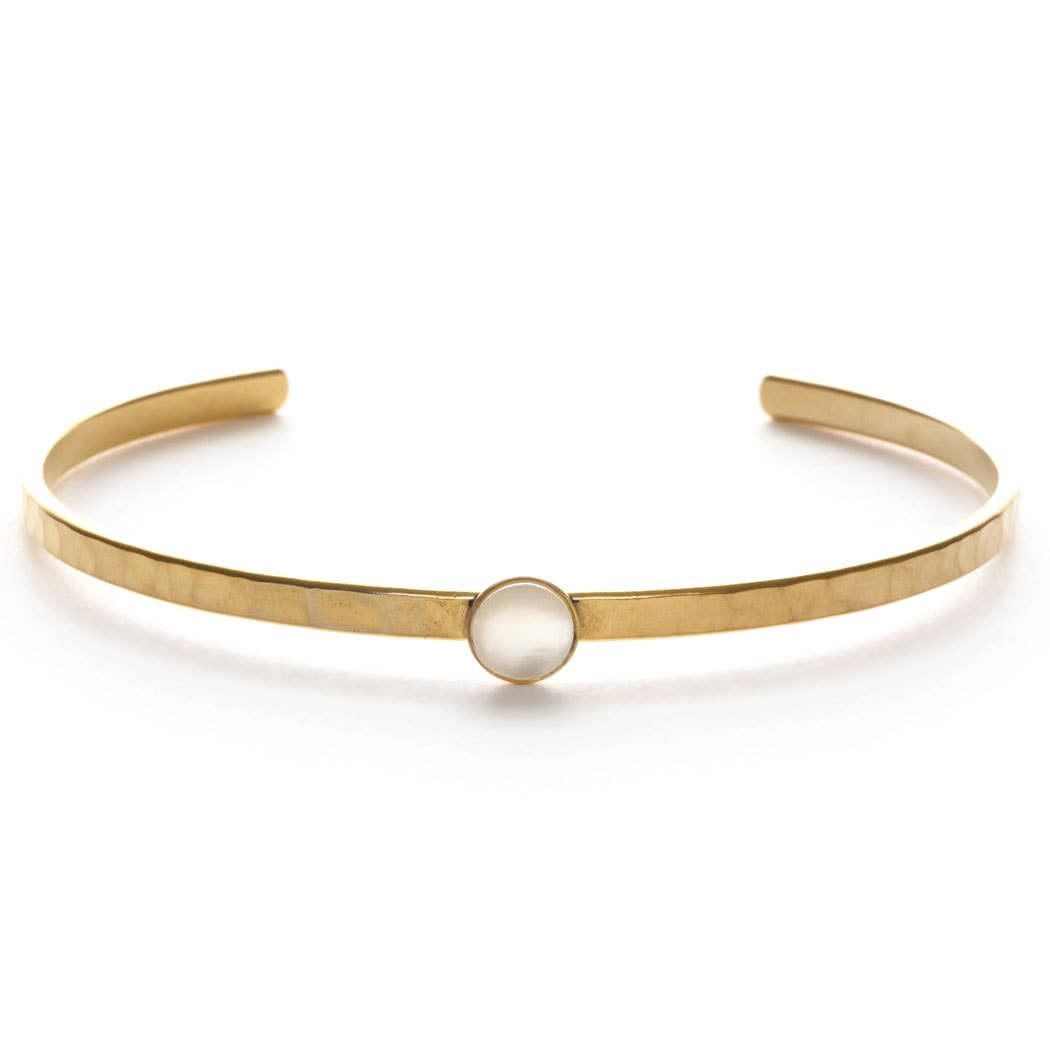 Pearl Hammered Cuff