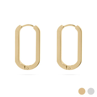 Oval Huggie Hoops