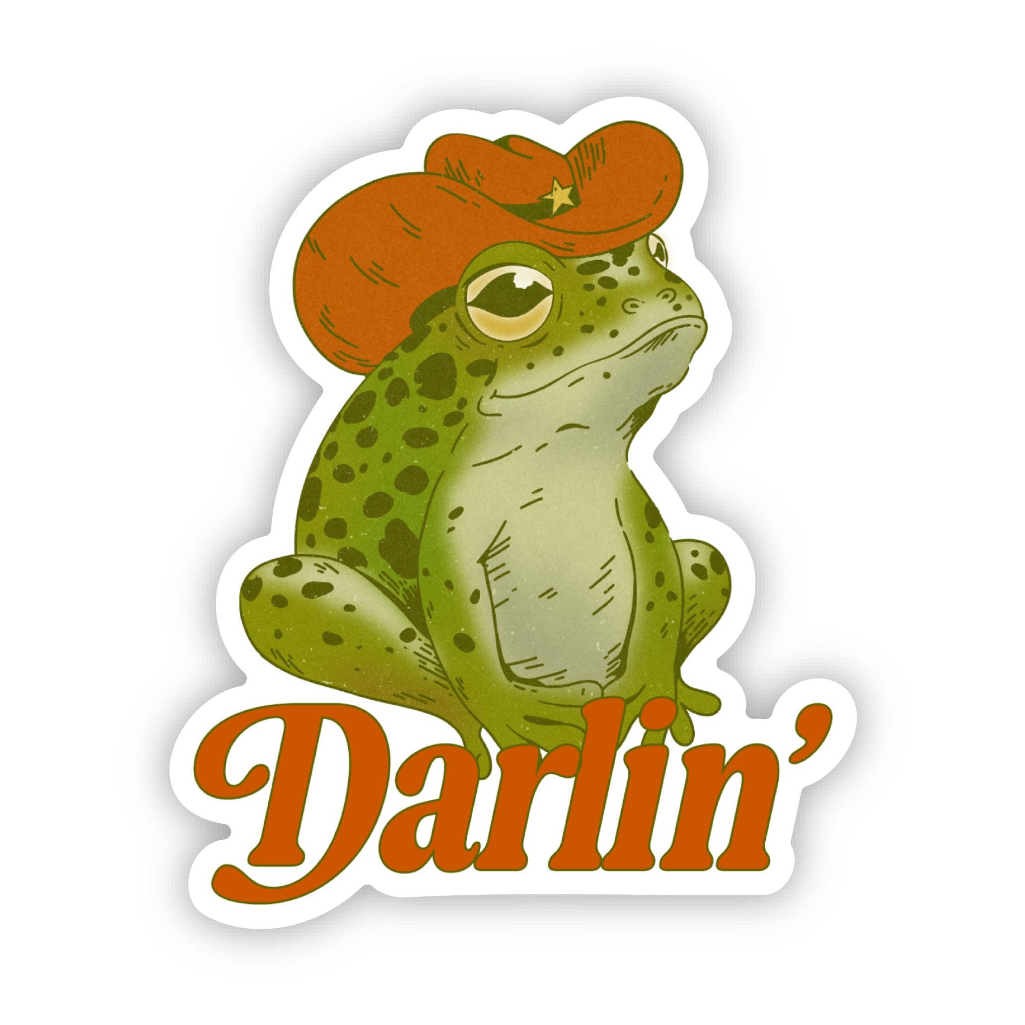 Darlin' Cowboy Frog Sticker