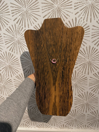 Agate Pink Tone Necklace - Simply Sunflowers