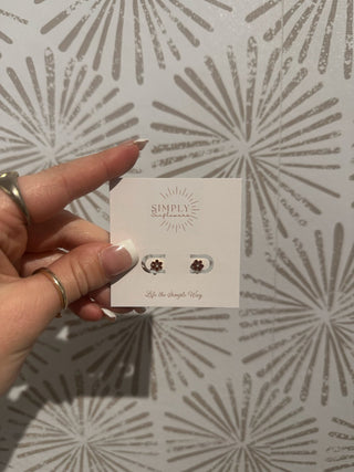 Alli Maroon Studs - Simply Sunflowers