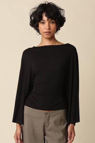 Allyson Back-Tie Dolman Sleeve Top - Simply Sunflowers