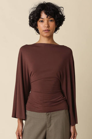 Allyson Back-Tie Dolman Sleeve Top - Simply Sunflowers