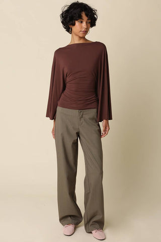Allyson Back-Tie Dolman Sleeve Top - Simply Sunflowers