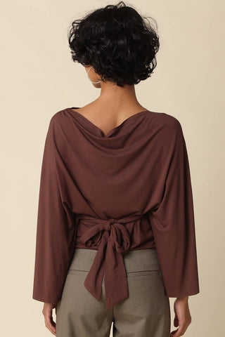 Allyson Back-Tie Dolman Sleeve Top - Simply Sunflowers