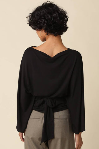 Allyson Back-Tie Dolman Sleeve Top - Simply Sunflowers