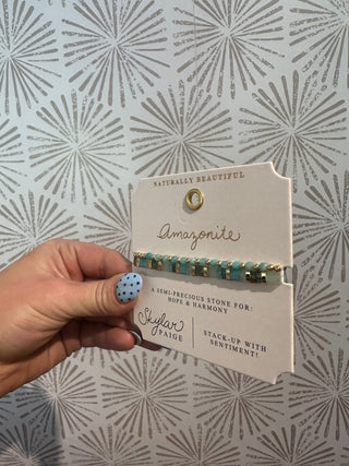 Amazonite Stone Bracelet - Simply Sunflowers