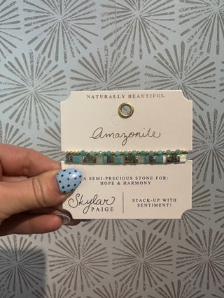 Amazonite Stone Bracelet - Simply Sunflowers
