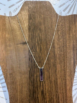 Amethyst Silver Necklace - Simply Sunflowers