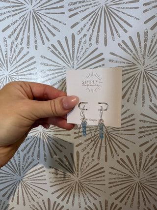 Aquamarine Teardrop Earrings - Simply Sunflowers