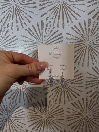 Aquamarine Teardrop Earrings - Simply Sunflowers