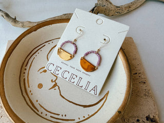 Aria Half Moon Earrings - Simply Sunflowers