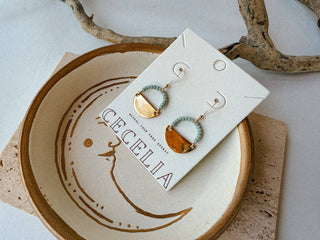 Aria Half Moon Earrings - Simply Sunflowers