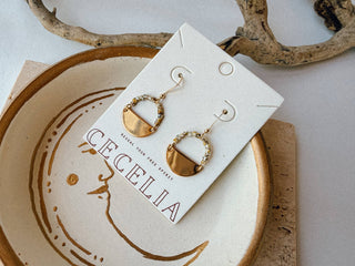 Aria Half Moon Earrings - Simply Sunflowers