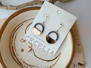 Aria Half Moon Earrings - Simply Sunflowers