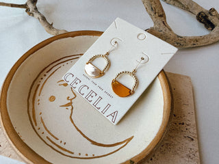 Aria Half Moon Earrings - Simply Sunflowers