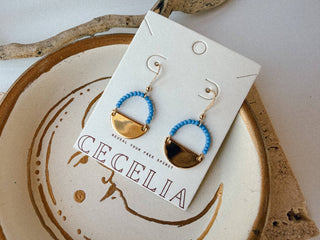 Aria Half Moon Earrings - Simply Sunflowers