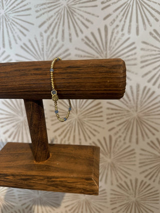 Ashley Blue and Gold Bracelet - Simply Sunflowers