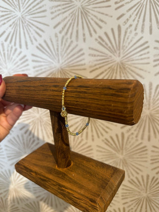 Ashley Blue and Gold Bracelet - Simply Sunflowers