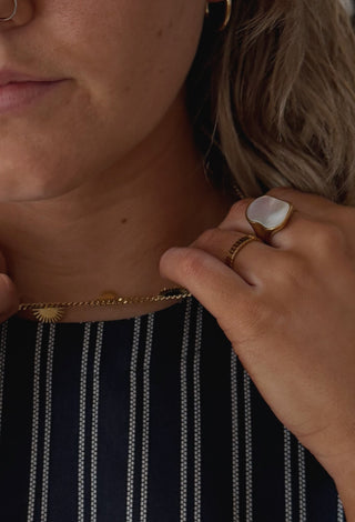 Athena Ribbed Waterproof Ring - Simply Sunflowers
