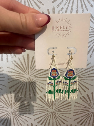 Audrey Beaded Earrings - Simply Sunflowers