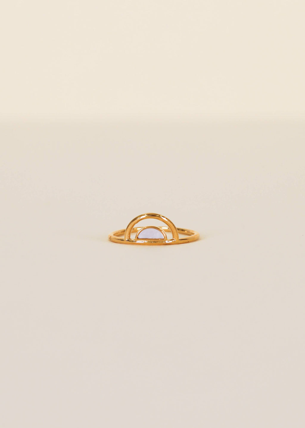 Mother of Pearl Gold Arch Ring