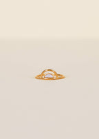 Mother of Pearl Gold Arch Ring