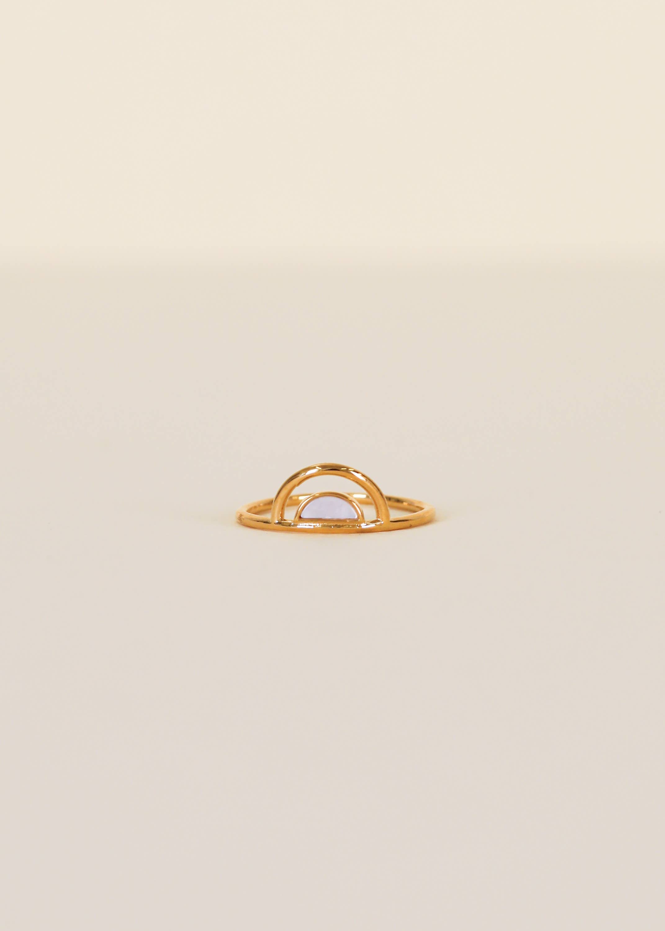 Mother of Pearl Gold Arch Ring