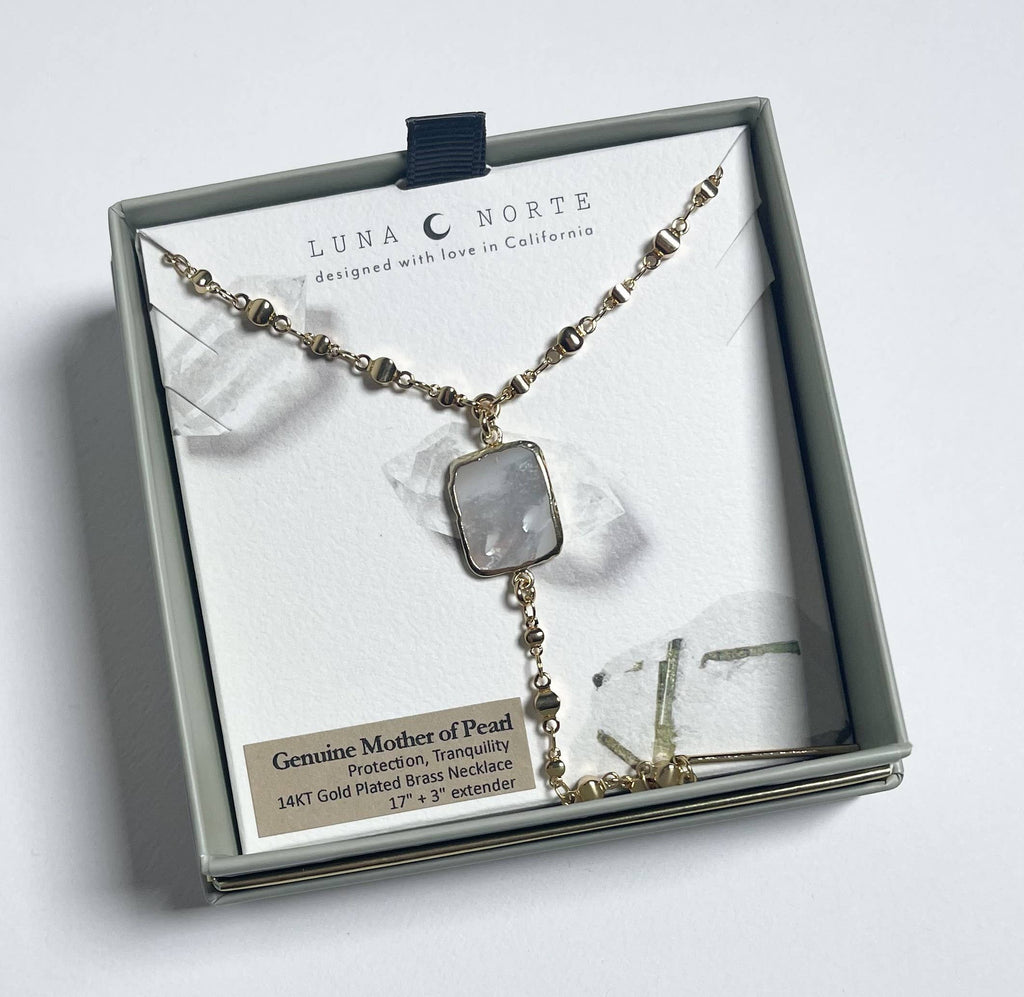 Gemma Lariat Necklace