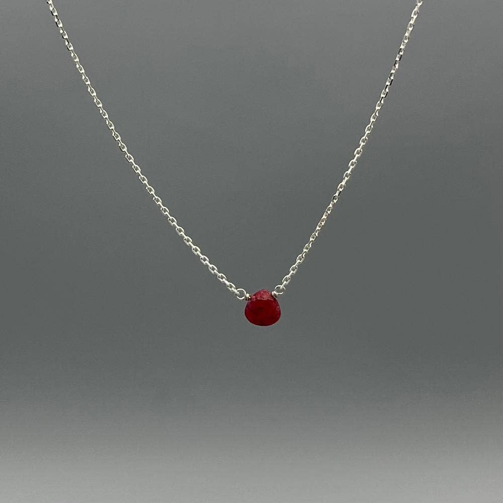 Ruby Teardrop Necklace
