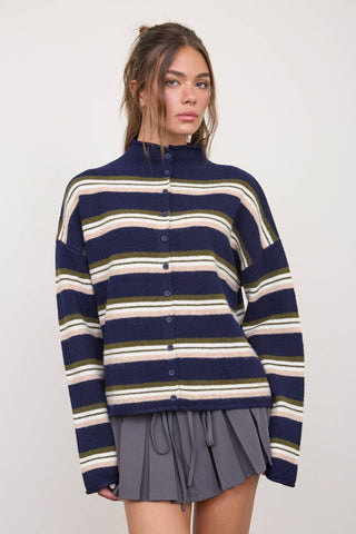 Striped Classic Cardigan