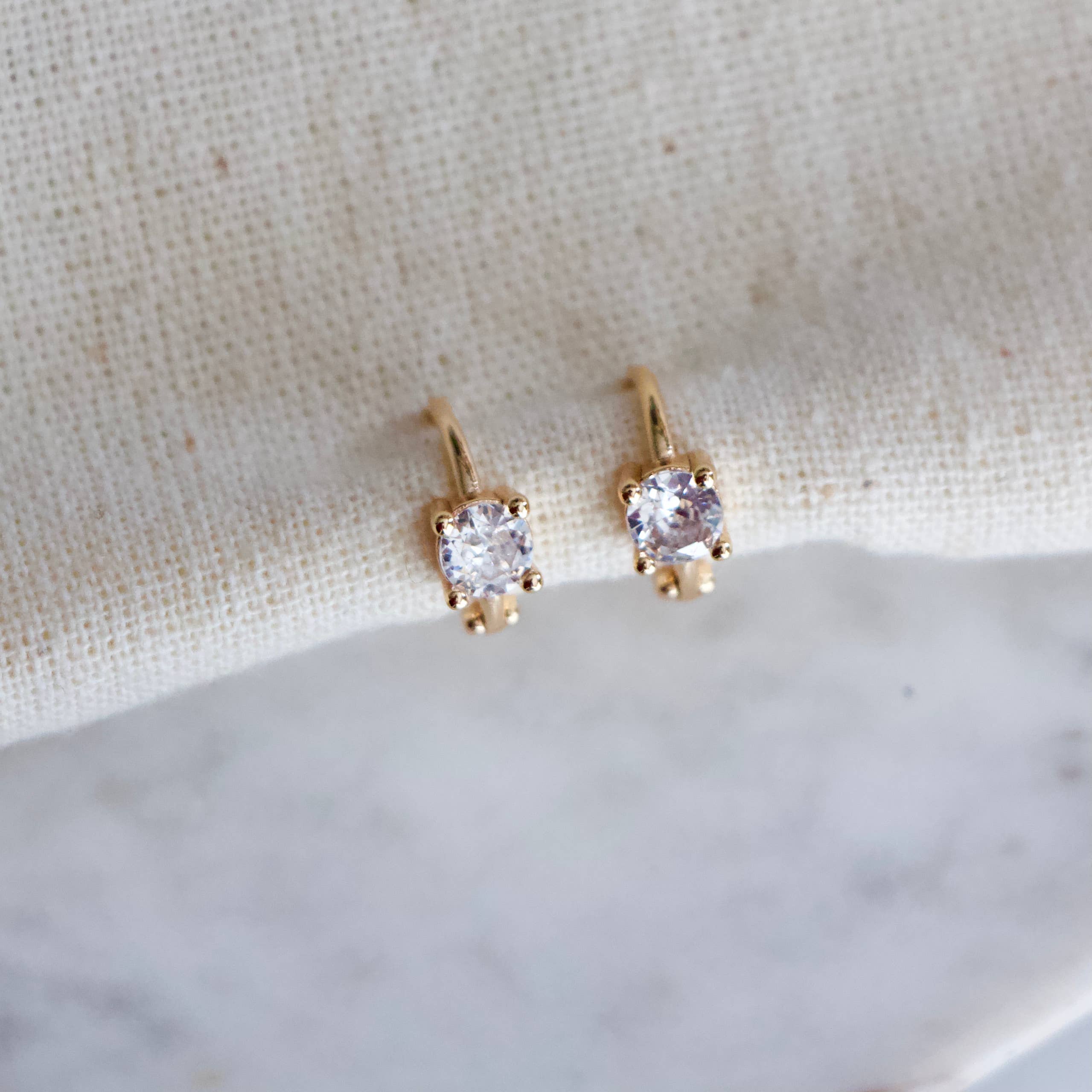 Mini Diamond Hoop Earrings