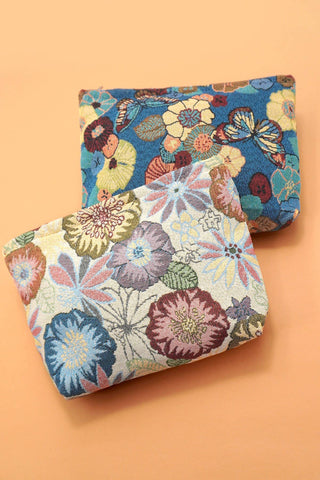 Vintage Floral Makeup Bag