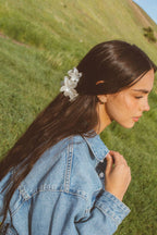 Pearlescent Flower Trio Claw Clip