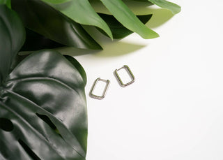 Rectangle Huggie Hoops