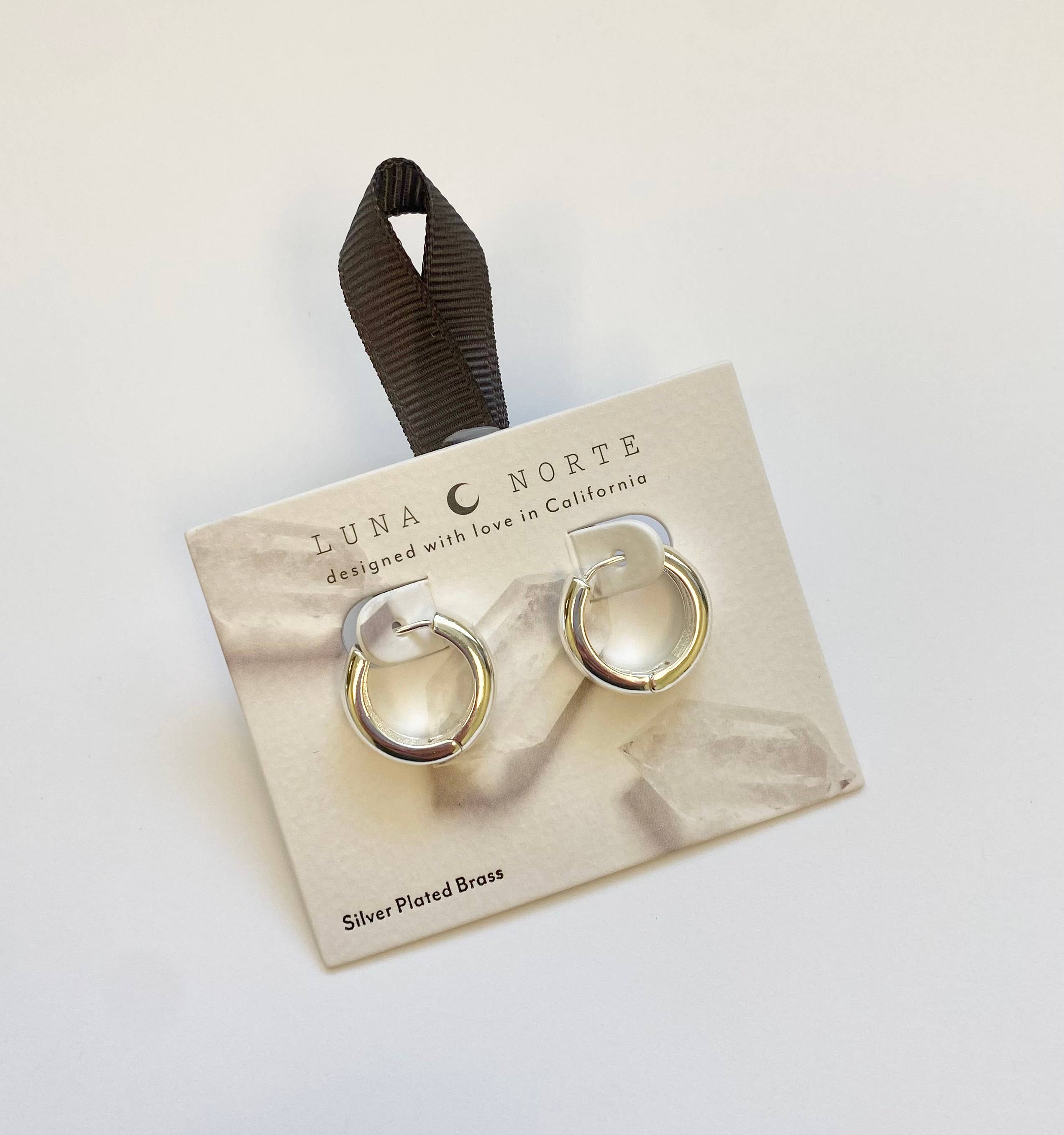 Huggie Hoop Earring- Silver