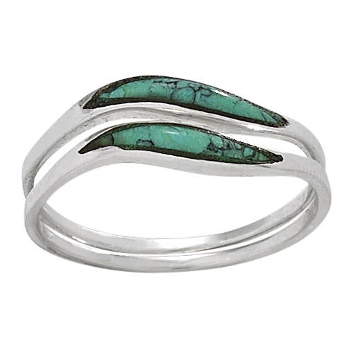 Turquoise Stacker Wave Ring