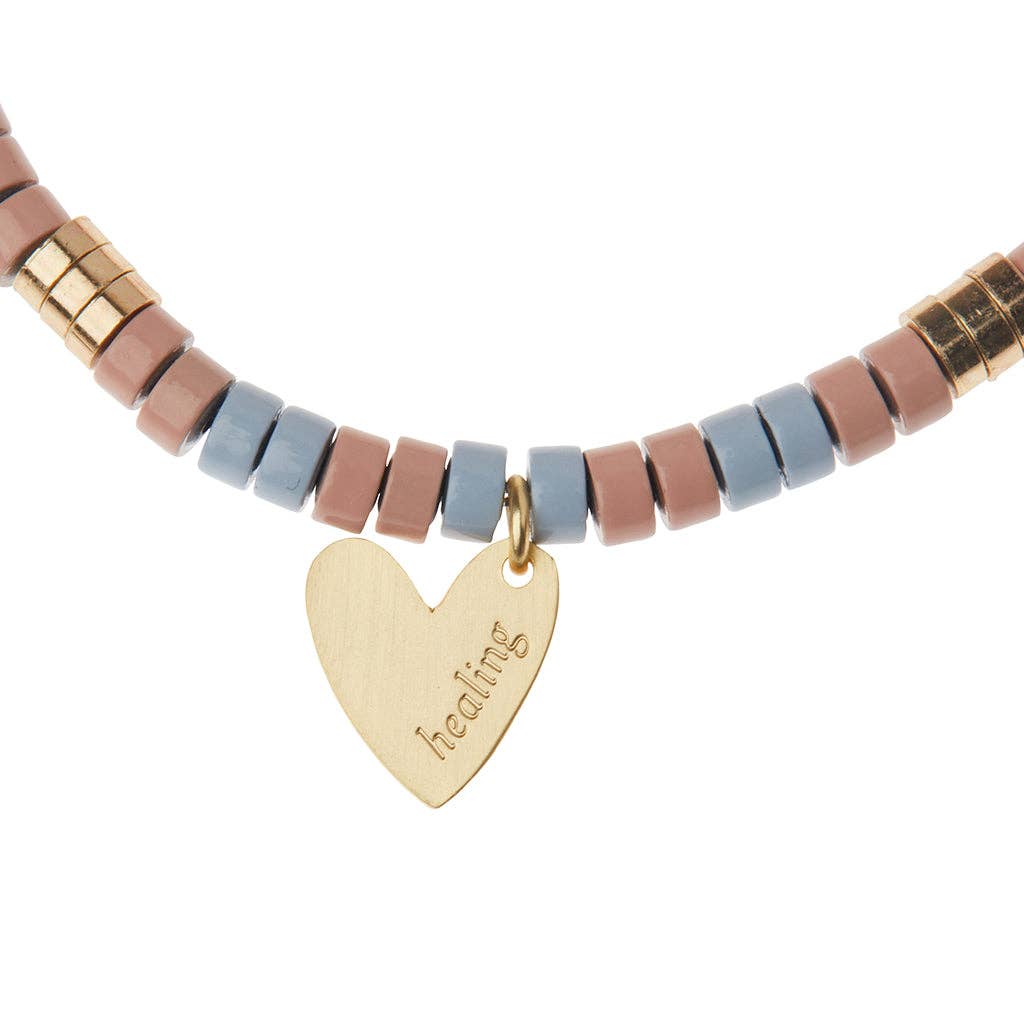 Rhodonite Intention Charm Bracelet