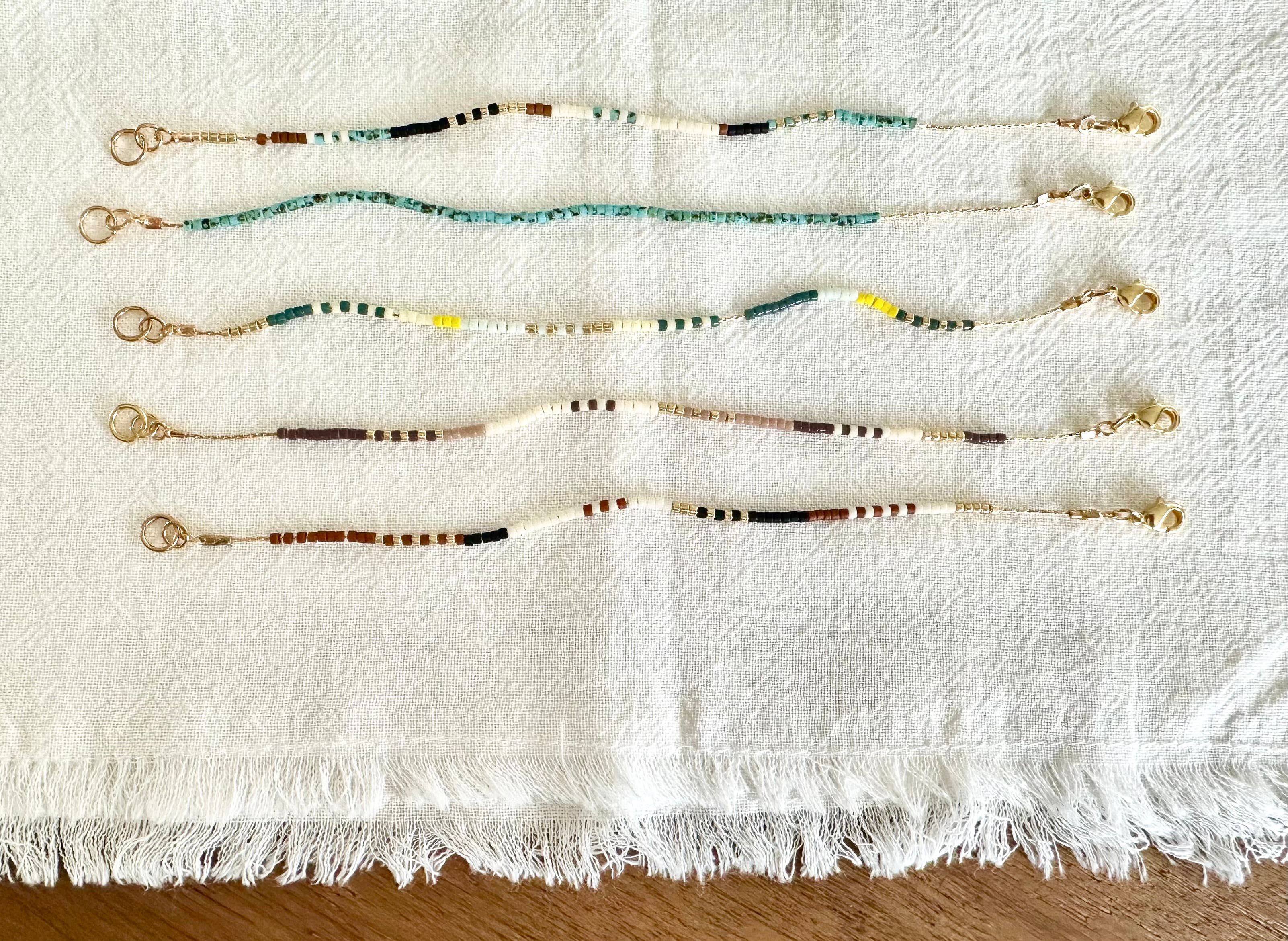 Thin Beaded Bracelets 