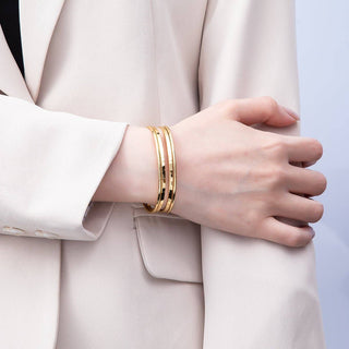 Banded Gold Bangle - Simply Sunflowers
