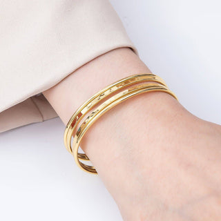 Banded Gold Bangle - Simply Sunflowers