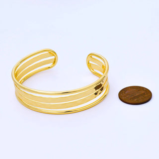 Banded Gold Bangle - Simply Sunflowers