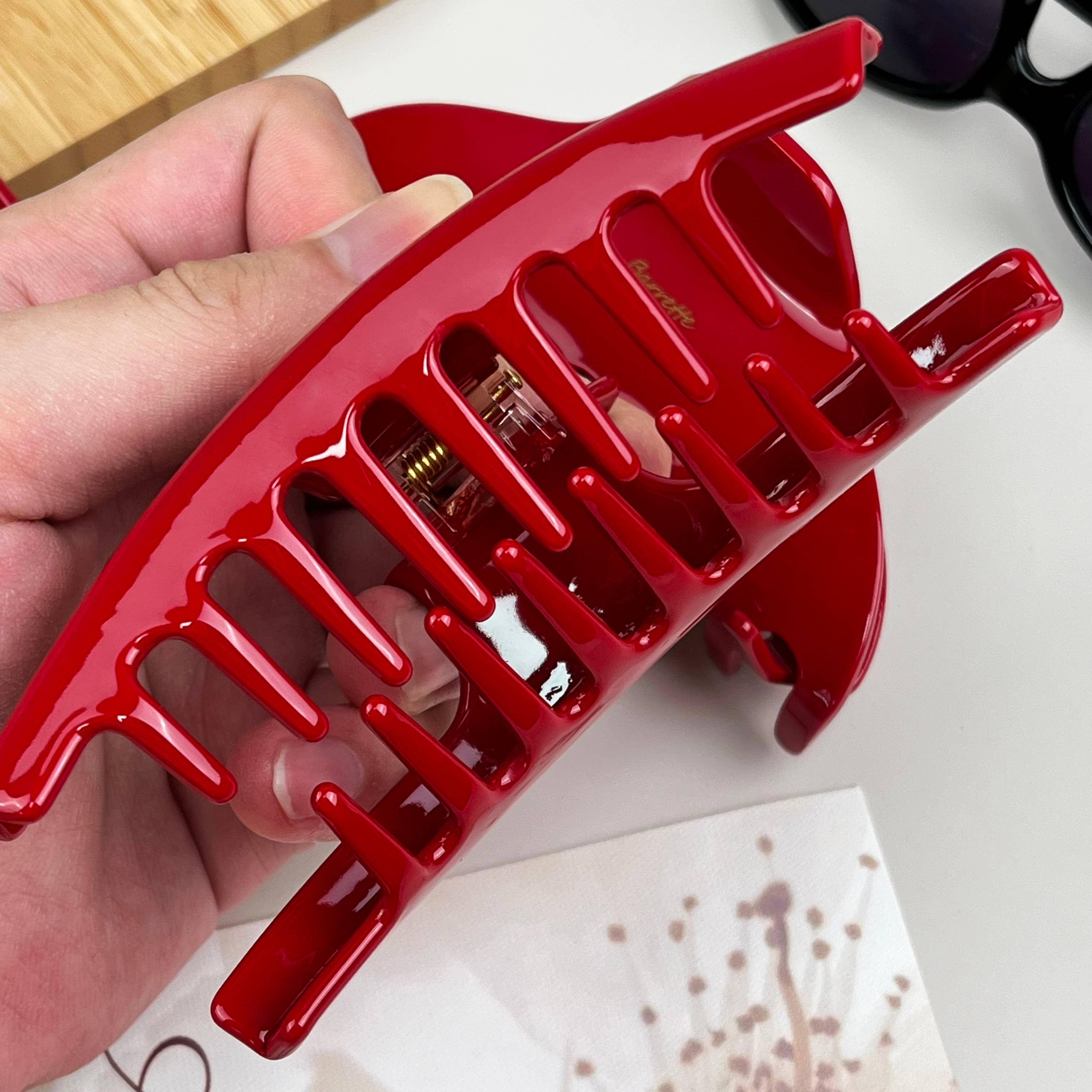 Ruby Red Claw Clip